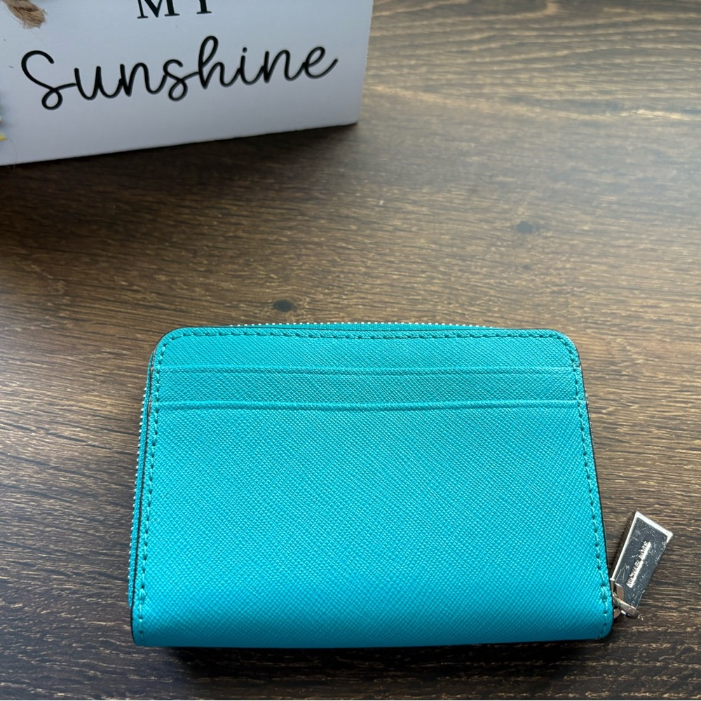 NWOT Michael Kors Teal Wallet - Picture 3 of 4